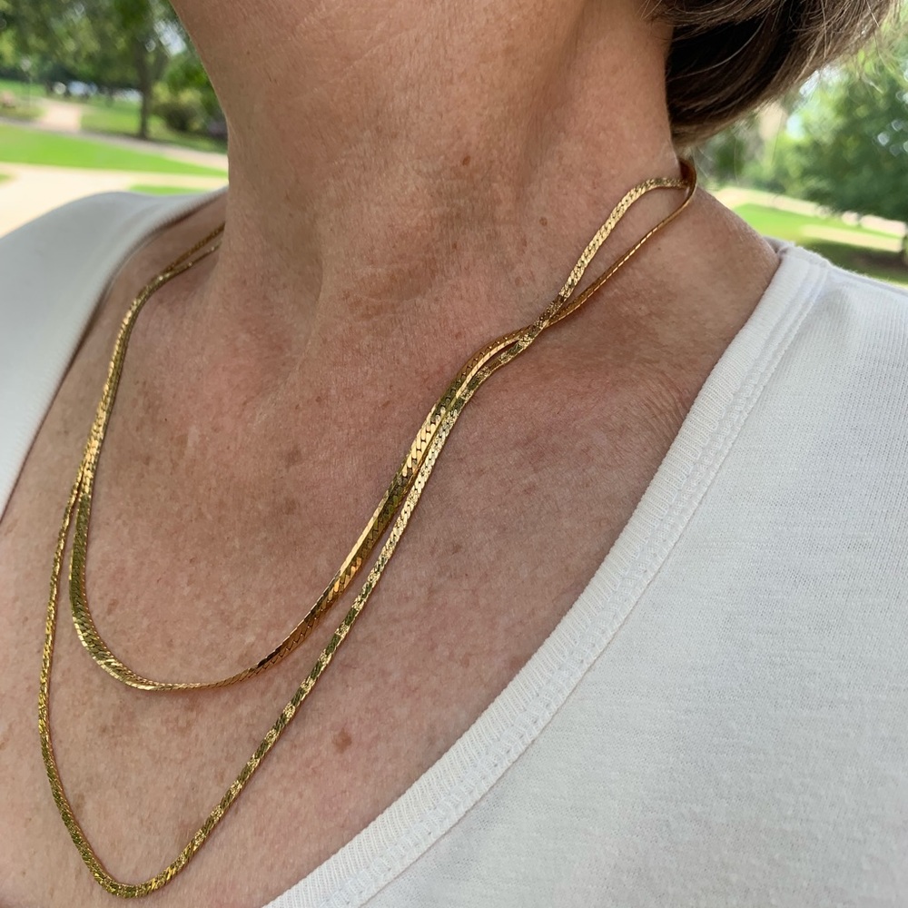 New Nature Gold necklaces 20” and 22” 👑